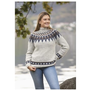 2138-10 Farfar-genser Alpaca Bris Strikkepakke