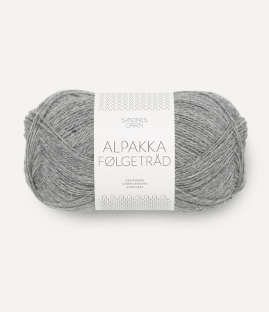 Alpakka følgetråd Gråmelert 1042