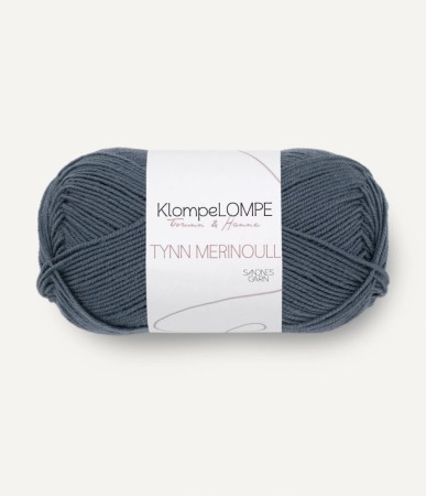 KLOMPELOMPE TYNN MERINOULL MØRK GRÅBLÅ 6061