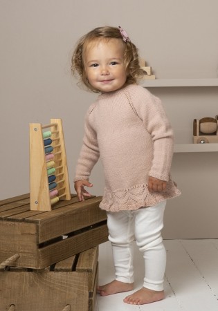 2132-8 Elli-bluse Alpaca Liten Storm Strikkepakke