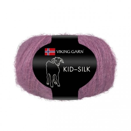 Viking Garn kidsilk 372 støvet lilla