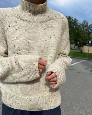 Louvre Sweater Peer gynt Natur Tweed Strikkepakke 