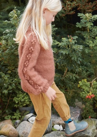 2110-1 Fleur genser barn KOS og TYNN SILK MOHAIR Strikkepakke