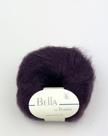 Bella mohair Plum noir 110