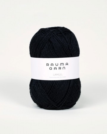 Rauma Lamullgarn Svart L-15