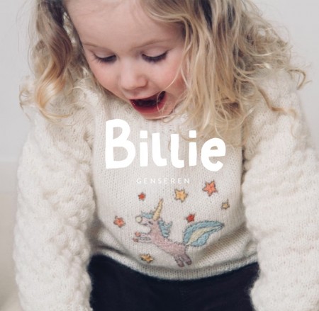 Enhjørningen Billie  The Knitting Stories (oppskrift)