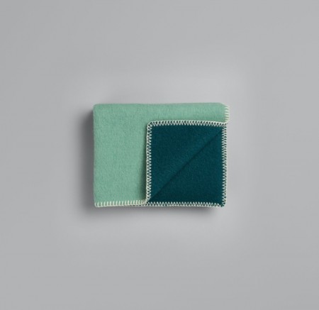 Stemor Baby TURKIS lamull pledd | Røros Tweed