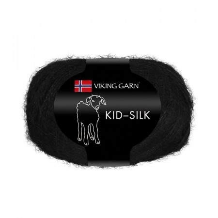 Viking Garn Kidsilk 303 svart