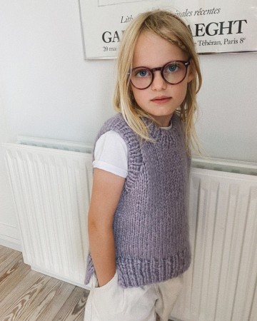 Holiday Slipover barn | KOS + Tynn Silk Mohair | Strikkepakke PetiteKnit