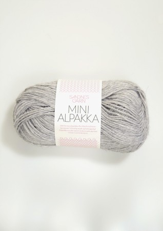 Mini Alpakka Lys gråmelert 1032