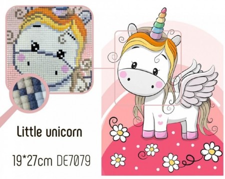 Diamond Painting Little Unicorn 19x27cm DE7079