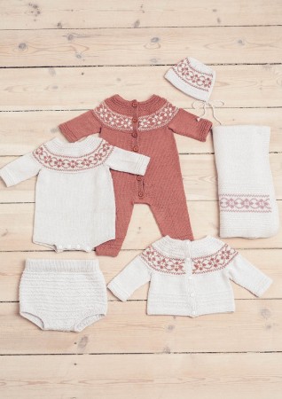 55-4 | Putty heldress Brunrosa og kitt | Babyull Lanett 