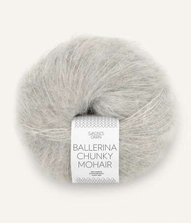 BALLERINA CHUNKY MOHAIR GRÅMELERT 1022