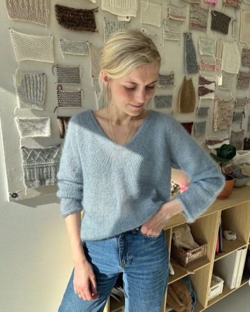 Cumulus bluse Tynn Silk Mohair | Oppskrift | Petite Knit