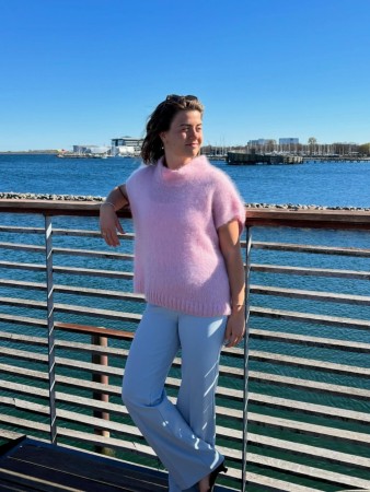 Lang Yarns Cozy vest Mohair lux rosa 