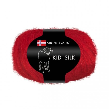 Viking Garn Kidsilk 350 rød