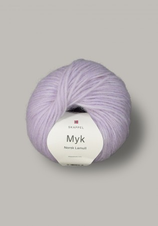 3019 Lavendel Myk Norsk Lamull Skappel