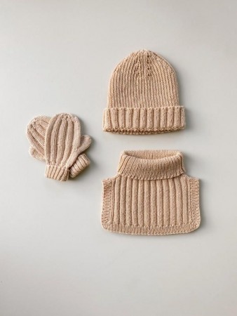 Enkelt Ribbsett Woolly 112 Peach Strikkepakke