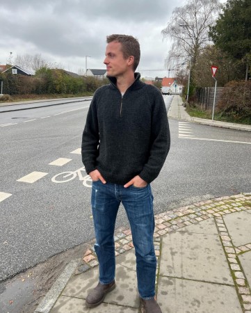 Zipper Sweater Light man Peer Gynt Koksmelert Strikkepakke