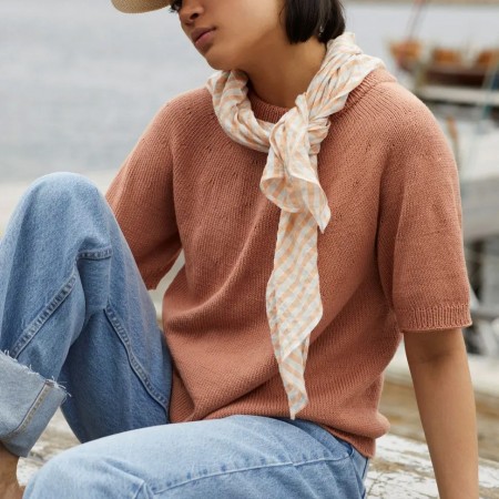 411-4 Skimre Tee Pandora Gammelrosa Strikkepakke