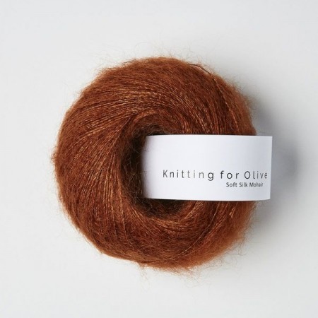 Knitting for Olive Soft Silk Mohair - NEW rust