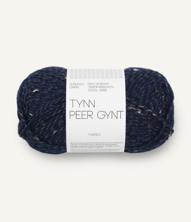 Tynn Peer Gynt Marineblå m/natur tweed 5585