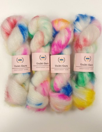 Unikt garn Tynn Mohair Softis m/ strøssel