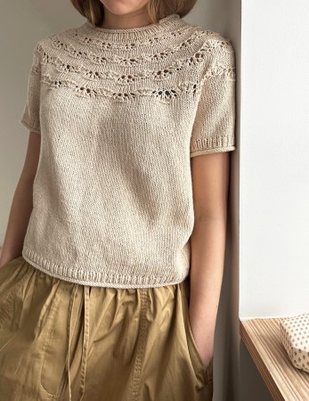 LeKnit Noomi Tee Line Almond Strikkepakke