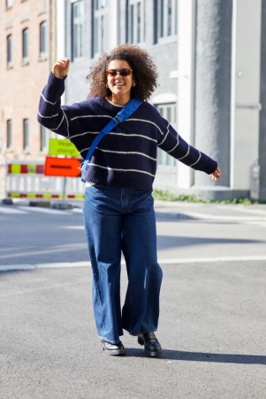 452 Uni stripegenser B Fivel Marineblå