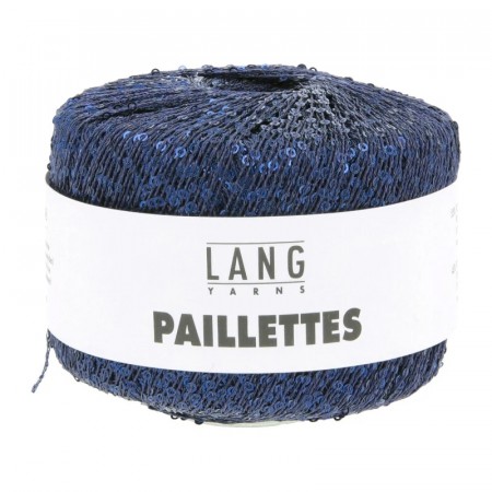 Lang Yarns Paillettes 10 mørk blå