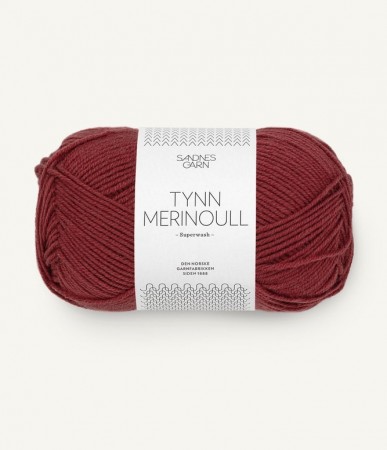 Sandnes Garn TYNN MERINOULL MØRK MURSTEIN 4254