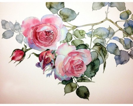 Rose twig - Diamond Painting DE7093