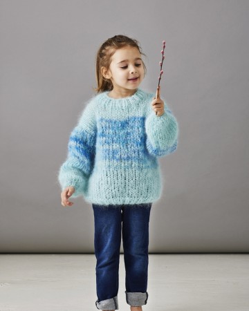 Bella color genser med brede striper barn