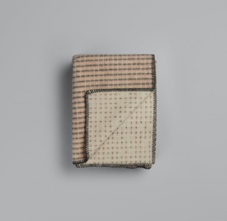 Agnes PINK GREY BEIGE pledd | Røros Tweed