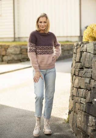 2213-6 Aster genser Trend Merino Petite og Kidsilk Strikkepakke