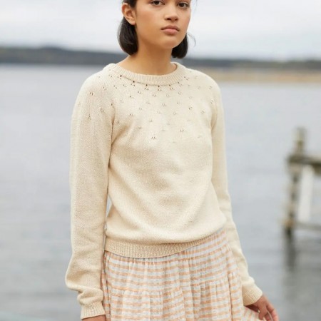 411-7 Flimre genser Pandora Natur Strikkepakke