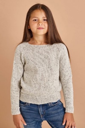 Luna basisbluse med raglan barn Oppskrift byPermin