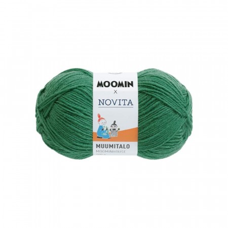 Moomin x Novita garn 381 Grønn