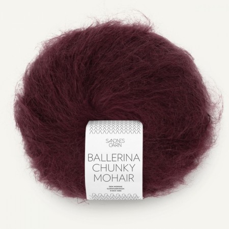 Ballerina Chunky Mohair 4372 Dyp Burgunder
