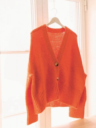 2210-12 Franky jakke Double Sunday og Tynn Silk Mohair ORANSJE 3818 Strikkepakke