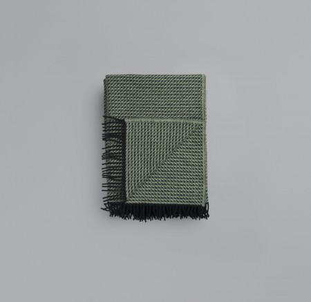 Frogner GRØNN lammeullpledd | Røros Tweed