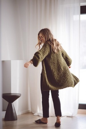 CP19-08 SUNSTONE cardigan lang FNUGG Strikkepakke Camilla Pihl