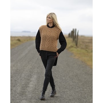 2035-9B Sammen vest | Alpaca Bris | Strikkepakke Viking Garn