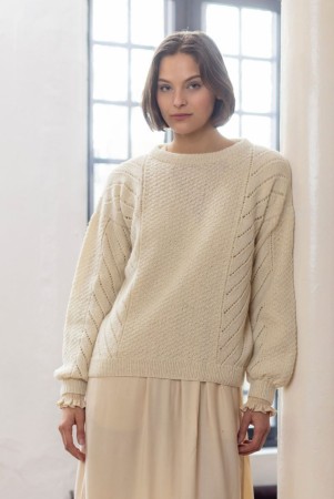 Benedicte genser Vilje hvit