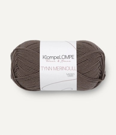 KLOMPELOMPE TYNN MERINOULL GRÅBRUN 2652