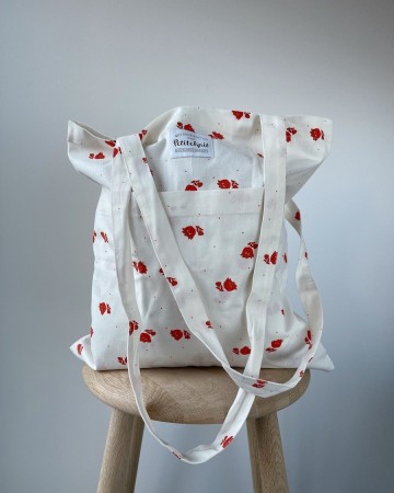 Knit To Go Tote Bag - Orange Floral (LIMITED EDITION)