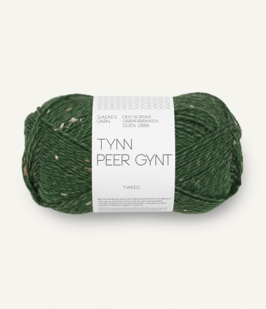  Tynn Peer Gynt Skoggrønn m/natur tweed 8085