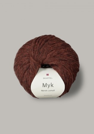3013 Rustrød Myk Norsk Lamull Skappel