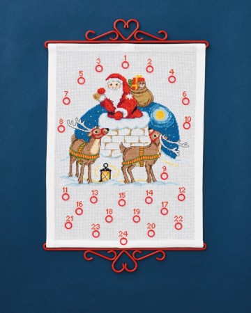 Broderipakke Julekalender julenisse i pipa 34-3281