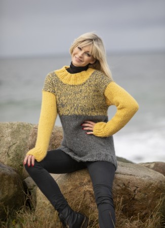 2036-5 Kos-genser i dobbelt garn | Alpaca Bris | Strikkepakke Viking Garn
